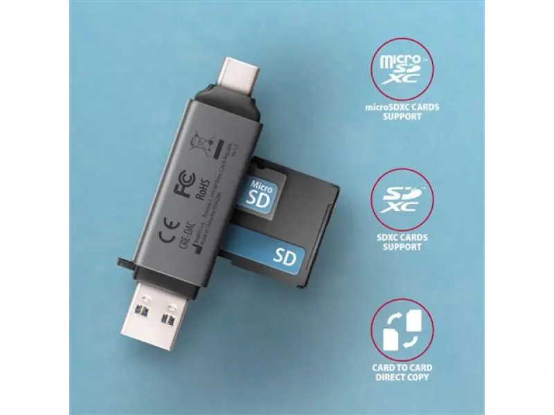 AXAGON CRE-D4B čitač memorijskih kartica 4-slot SD/MicroSD/MS/M2
