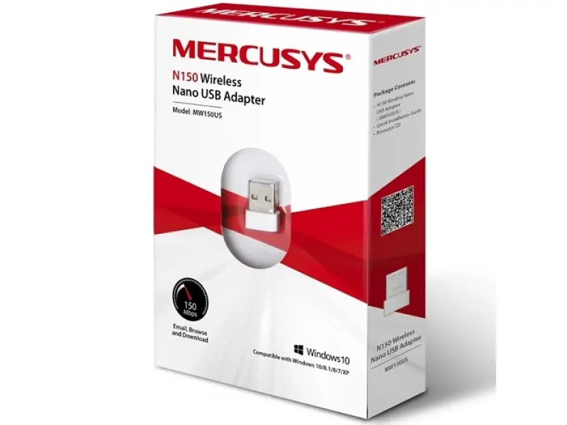 Mercusys MW150US MW150US N150Mb/s nano WiFi USB adapter 2.4GHz