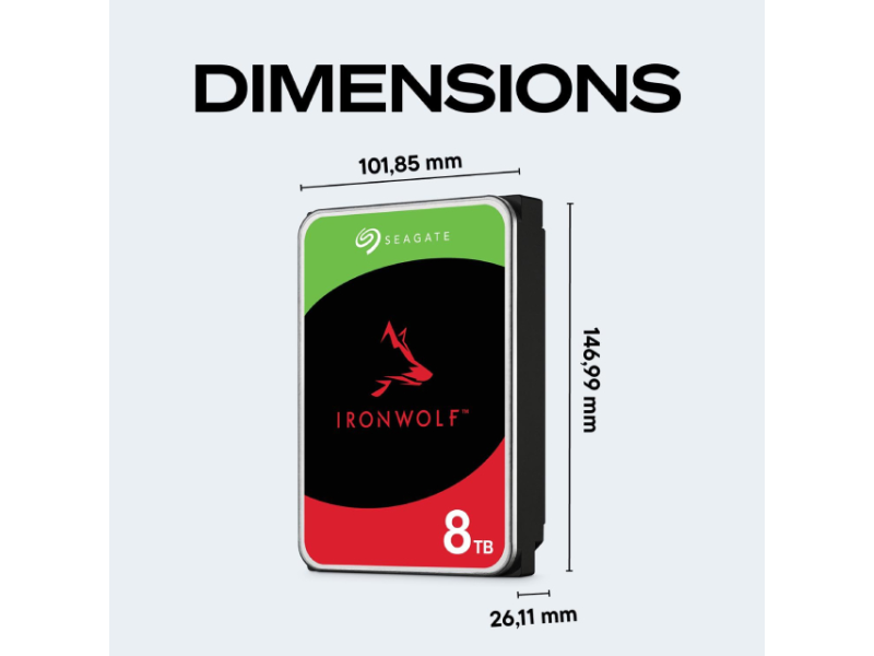 SEAGATE 8TB 3.5 inča SATA III 256MB ST8000VNZ04 IronWolf