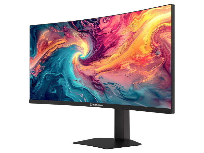 Rampage Monitor XYRAXR34C180F34 180Hz Fast VA WQHDFreesync/Gsync RGB zakrivljeni gaming