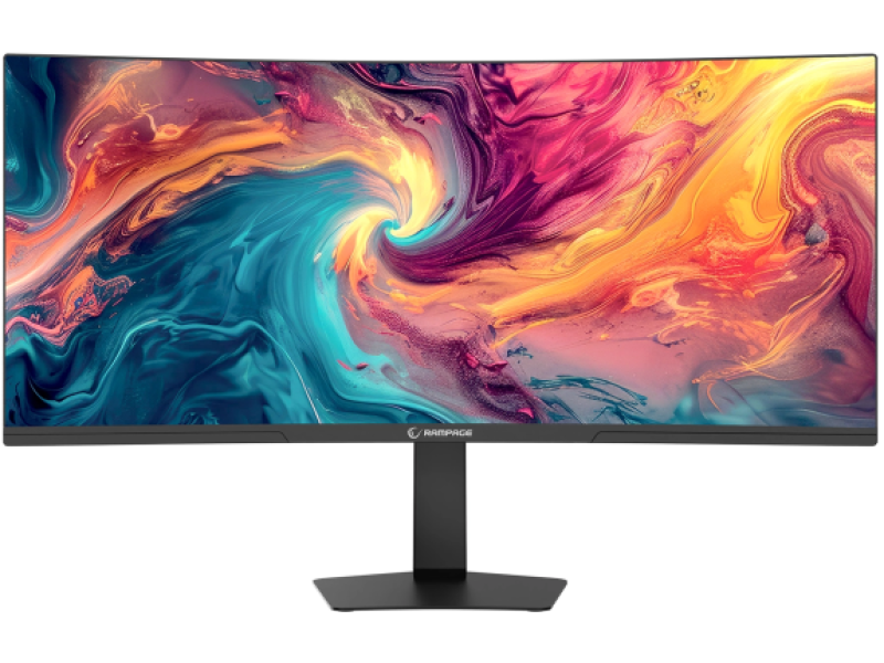Rampage Monitor XYRAXR34C180F34 180Hz Fast VA WQHDFreesync/Gsync RGB zakrivljeni gaming