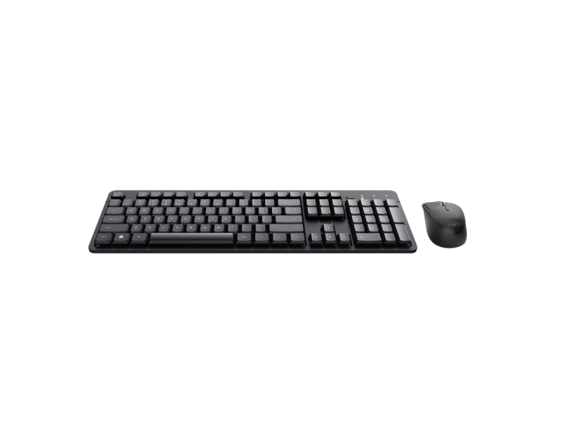 TRUST Ody II Silent Wireless Keyboard & Mouse set,YU,Crna