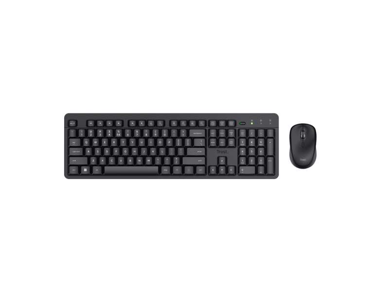 TRUST Ody II Silent Wireless Keyboard & Mouse set,YU,Crna
