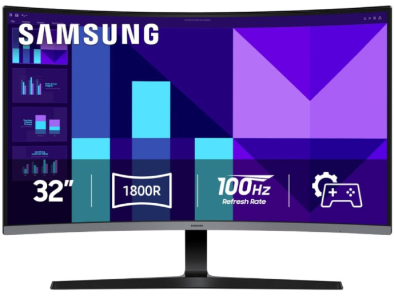 SAMSUNG Essential Curved Monitor S39GD, 32", FHD 1920 x 1080, 100Hz,4 ms, 3000:1,VGA/HDMI,75x75 VESA