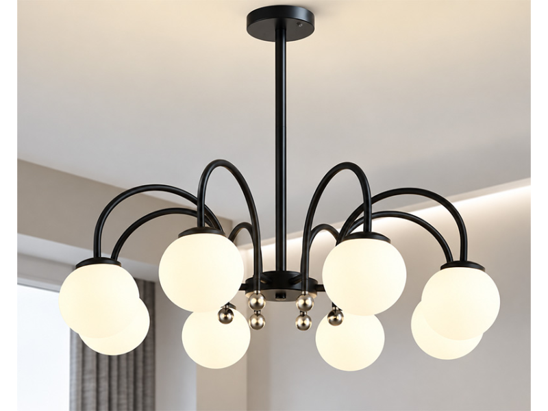 MARLUX 9662-8 viseći luster sa 8 kugli crni