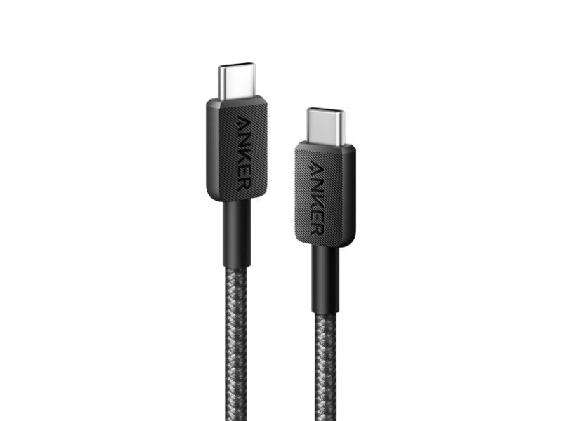 ANKER 322 USB tip-C na USB tip-C kabl M/M 1.8m, 60W, pleteni, crni