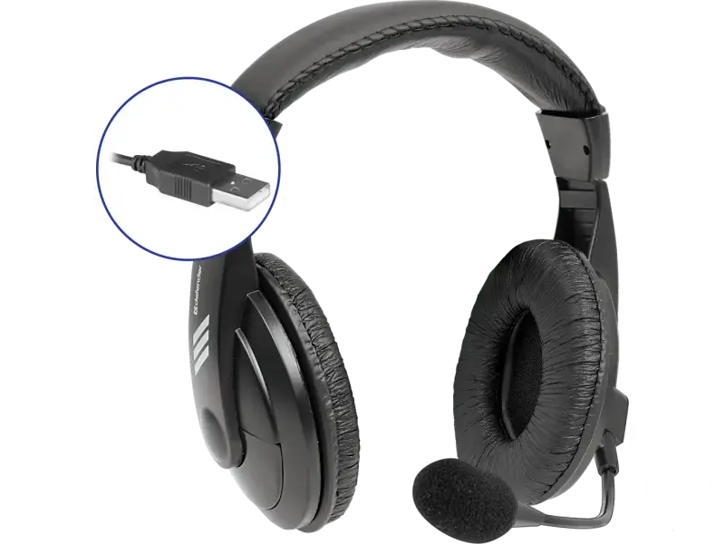 Defender Technology Slušalice Gryphon 750U USB, black, cable 1.8m