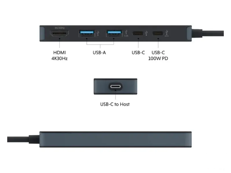 TARGUS HyperDrive Flex 5 Port USB-C Hub crni (HD4101BKGL) 