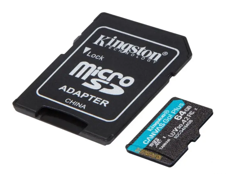 KINGSTON Memorijska kartica U3 V30 microSDXC 64GB Canvas Go Plus 200MB/s A2 + adapter SDCG4/64GB 