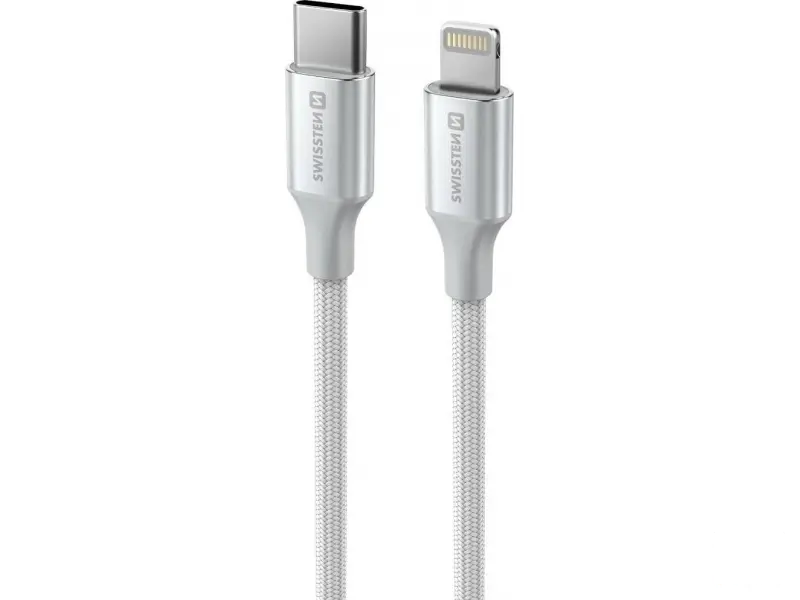 Swissten Data cable textile II USB-C / Lightning 1.5m White