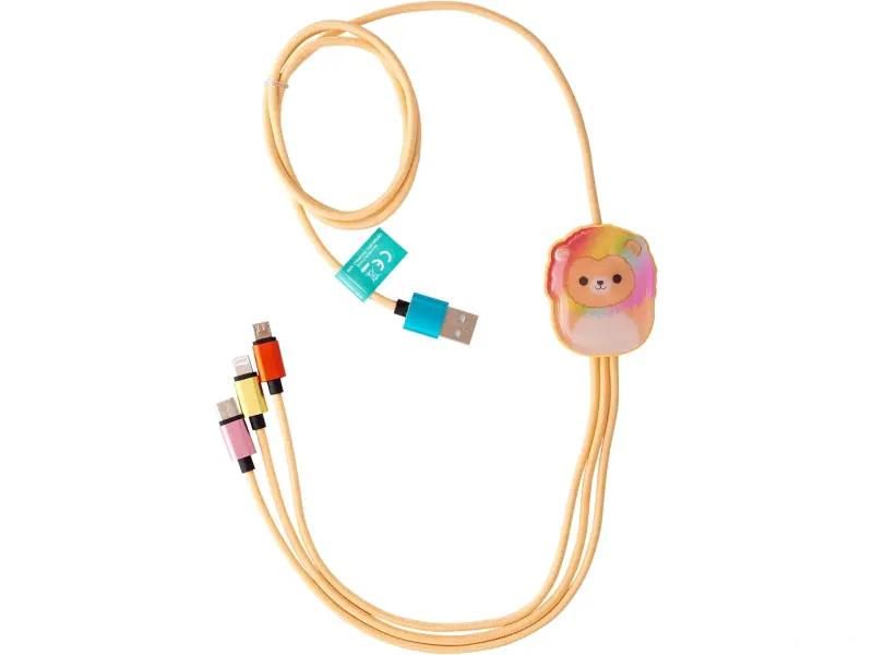 Squishmallows 3-in-1 charging cable - Leonard