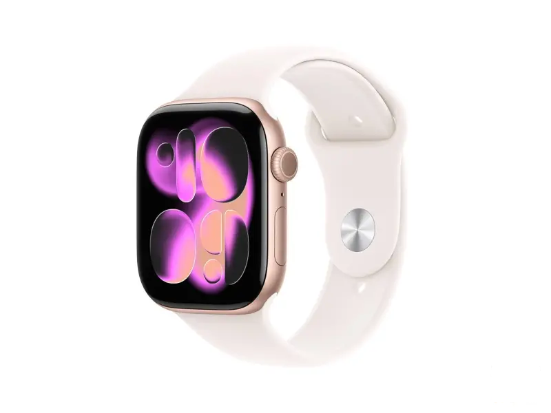 APPLE Watch Series 11 GPS 46mm Rose Gold Aluminium Case with Light Blush Sport Band - M/L (mev74et/a) 